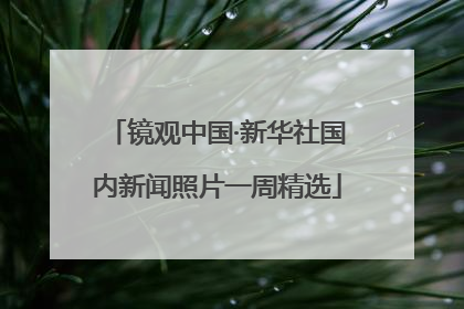 镜观中国·新华社国内新闻照片一周精选