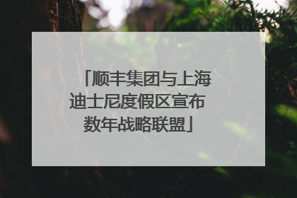 顺丰集团与上海迪士尼度假区宣布数年战略联盟