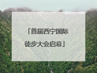 首届西宁国际徒步大会启幕