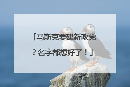 马斯克要建新政党？名字都想好了！
