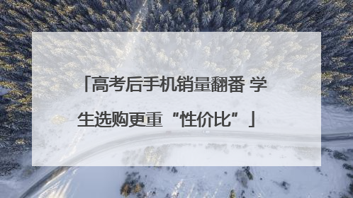 高考后手机销量翻番 学生选购更重“性价比”