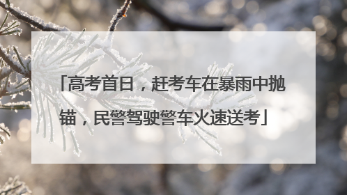 高考首日，赶考车在暴雨中抛锚，民警驾驶警车火速送考