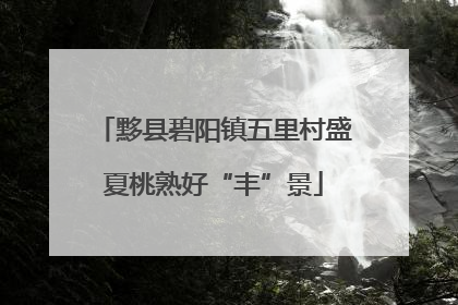 黟县碧阳镇五里村盛夏桃熟好“丰”景