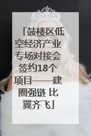 鼓楼区低空经济产业专场对接会签约18个项目——建圈强链 比翼齐飞