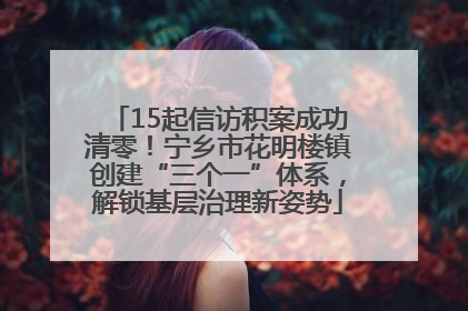 15起信访积案成功清零！宁乡市花明楼镇创建“三个一”体系，解锁基层治理新姿势