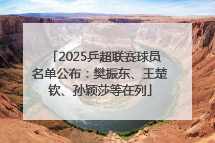 2025乒超联赛球员名单公布：樊振东、王楚钦、孙颖莎等在列
