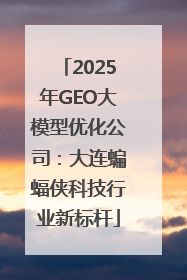 2025年GEO大模型优化公司：大连蝙蝠侠科技行业新标杆
