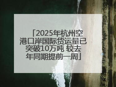 2025年杭州空港口岸国际货运量已突破10万吨 较去年同期提前一周