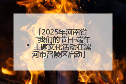 2025年河南省“我们的节日·端午”主题文化活动在漯河市召陵区启动