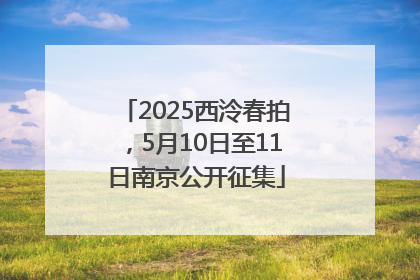 2025西泠春拍，5月10日至11日南京公开征集
