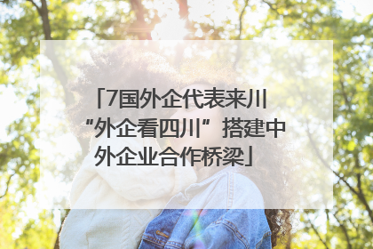 7国外企代表来川 “外企看四川”搭建中外企业合作桥梁