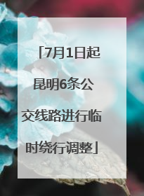 7月1日起 昆明6条公交线路进行临时绕行调整