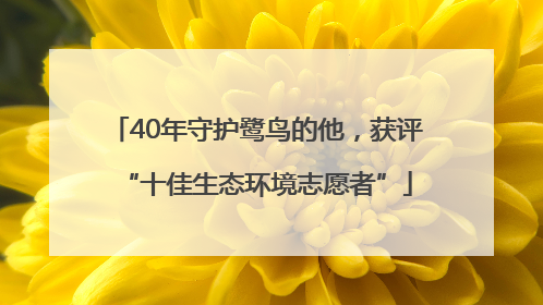 40年守护鹭鸟的他，获评“十佳生态环境志愿者”