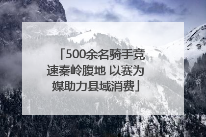 500余名骑手竞速秦岭腹地 以赛为媒助力县域消费