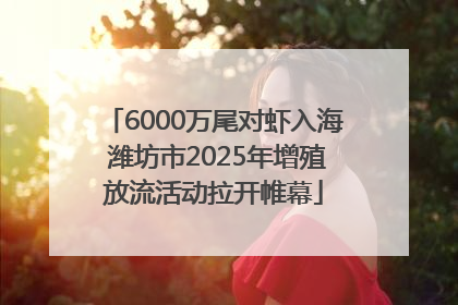 6000万尾对虾入海 潍坊市2025年增殖放流活动拉开帷幕