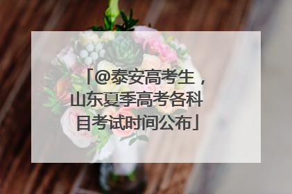 @泰安高考生，山东夏季高考各科目考试时间公布